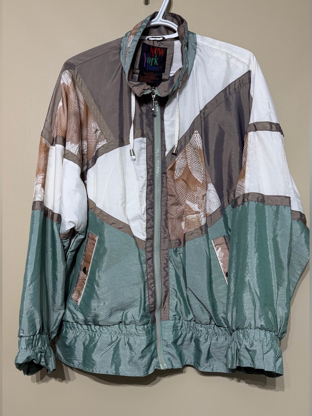Vintage 90’s New York Classics Colorblock Lined Windbreaker Jacket